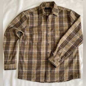Richie Le Collection, Brown Plaid Long Sleeve Shirt